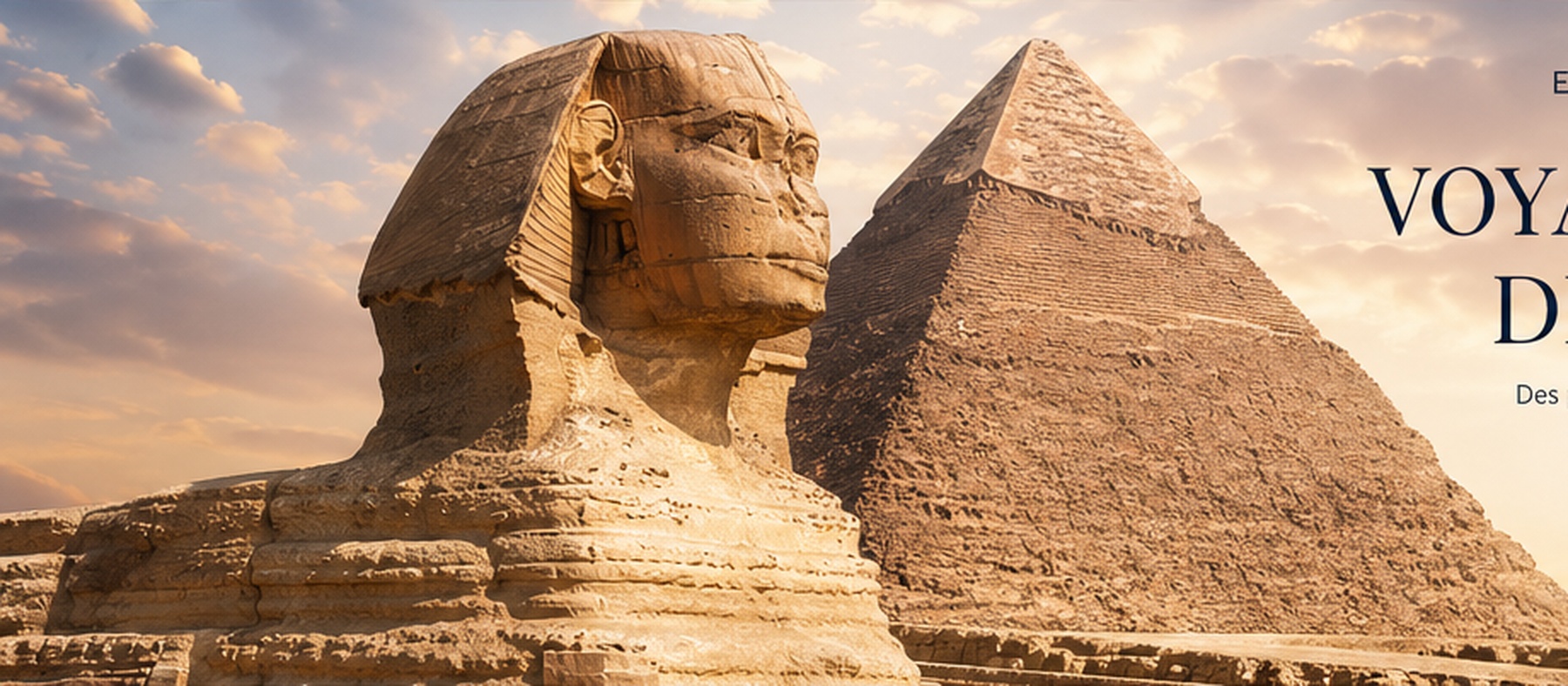 Sphinx et pyramide en Égypte